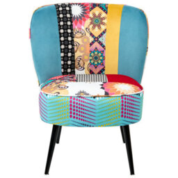 Beliani  Armchair Voss Fabric Blue - thumbnail 4