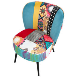 Beliani  Armchair Voss Fabric Blue - thumbnail 6