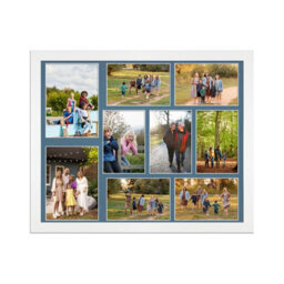 AK Frames 20X16 White Modern Multi Photo Frame With Pompadour Mount - Holds 9 Apertures (2X) 7X5, (7X) 6X4 Photos - thumbnail 1