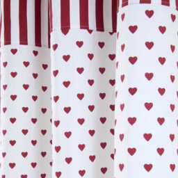 Homescapes Red Love Hearts Ready Made Eyelet Curtain Pair, 137 X 228 Cm Drop - thumbnail 4