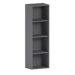 Lassic Vida Designs Oxford Grey 4 Tier Cube Bookcase Freestanding Shelving Unit (H)1060mm (W)320mm (D)240mm - thumbnail 7