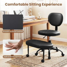 Ergonomic Kneeling Chair Height-Adjustable Cross Legged Office Chair - thumbnail 5