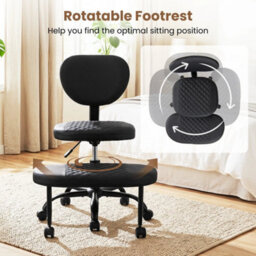 Ergonomic Kneeling Chair Height-Adjustable Cross Legged Office Chair - thumbnail 4