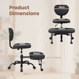 Ergonomic Kneeling Chair Height-Adjustable Cross Legged Office Chair - thumbnail 2