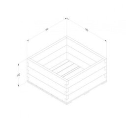 Forest Garden Caledonian Wooden Square Raised Bed - With Base - 90 X 90Cm - thumbnail 6