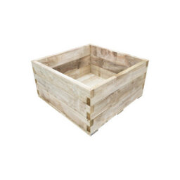 Forest Garden Caledonian Wooden Square Raised Bed - With Base - 90 X 90Cm - thumbnail 4