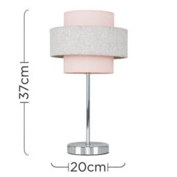 Valuelights Weaver Pair Of Touch Table Lamps With Herringbone/pink Shade And Bulbs - thumbnail 7