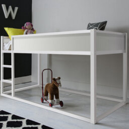 Nöa & Nani Noa & Nani Midsleeper Cabin Bed Reversible With Straight Ladder In Classic White Lykke - thumbnail 1