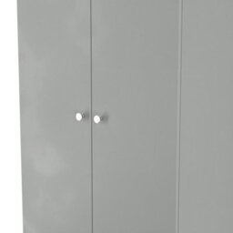 Portland Tall 2 Drawer Wardrobe In Uniform Grey & Dusk Grey (Ready Assembled) - thumbnail 4