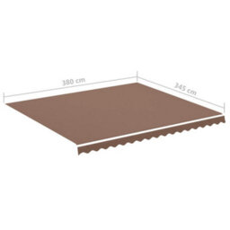 Walplus Replacement Fabric For Awning Garden Sun Shade Canopy Gazebo For Back Door, Porch, Patio Brown 4X3.5 M - thumbnail 6