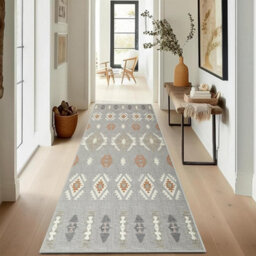 Ameha Geometric Printed Living Room Rugs Non Slip Hallway Extra Large Runner Rug Kitchen Floor Mats Nova, 80 X 300 Cm - thumbnail 3
