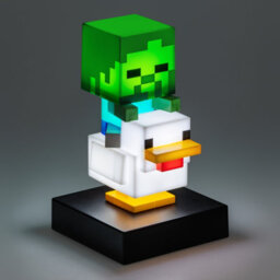 Minecraft Chicken Jockey Icon Light, 12Cm Led Figure Lamp, Battery Powered Gaming Bedroom Decor Gift, Paladone - thumbnail 4