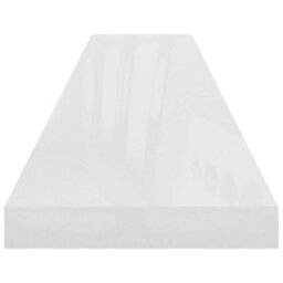 Berkfield Floating Wall Shelves 4 Pcs High Gloss White 120X23.5X3.8 Cm Mdf - thumbnail 6