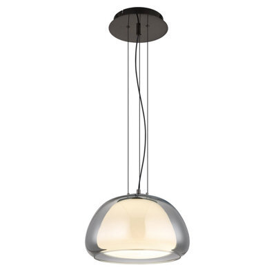 Luminosa Lighting Luminosa Avila Dome Pendant Ceiling Light Gunmetal Smoke Glass Shade Led Dimmable 2700-6500K Remote Control - image 1