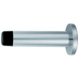 Wall Mounted Doorstop Cylinder On Round Rose 72 X 16mm Polished Aluminium