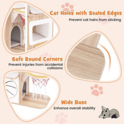 120 Cm Cat Tree 5 Layer Sports Themed Cat Tower W/ 2 Cat Condos - thumbnail 6