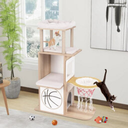 120 Cm Cat Tree 5 Layer Sports Themed Cat Tower W/ 2 Cat Condos - thumbnail 3