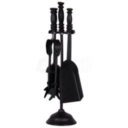 Lassic Fire Vida 5 Piece Malham Black Companion Set - Poker, Brush, Shovel And A Stand - thumbnail 6
