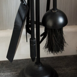 Lassic Fire Vida 5 Piece Malham Black Companion Set - Poker, Brush, Shovel And A Stand - thumbnail 4