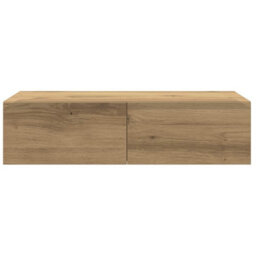 Berkfield Wall Shelf With Drawers Artisian Oak 60X26.5X15 Cm Engineered Wood - thumbnail 4