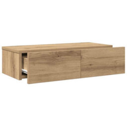 Berkfield Wall Shelf With Drawers Artisian Oak 60X26.5X15 Cm Engineered Wood - thumbnail 7