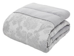 Catherine Lansfield Bedroom Damask Jacquard Quilted 240X260Cm Bedspread Silver Grey - thumbnail 5