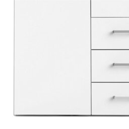Wyld Haus Munich White Wooden Wardrobe 4 Doors 3 Drawers 3 Shelves - thumbnail 9