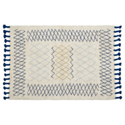 Beliani Rug Erzincan Beige 140 X 200 Cm Cotton - thumbnail 1