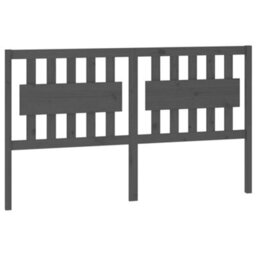 Berkfield Bed Headboard Grey 165.5X4X100 Cm Solid Wood Pine - thumbnail 2