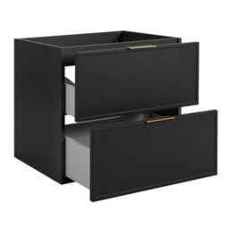 Heze Furniture Slim Modern 4 Drawer Bathroom Cabinet Vanity Unit With Extra Storage 140Cm With Worktop - Anthracite - thumbnail 3