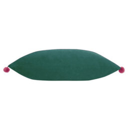 Paoletti Fiesta Velvet Pom-Pom Polyester Filled Cushion - thumbnail 2