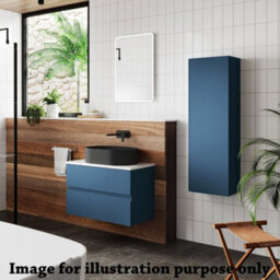 Hudson Reed Urban Satin Blue Wall Hung 4 Drawer Vanity Unit And Worktop With Silent Close, 518 X 1205 X 390 - thumbnail 2