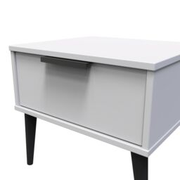 Hong Kong Ready Assembled Matt Grey 1 Drawer Small Side Table (H)410mm (W)450mm (D)395mm - thumbnail 4