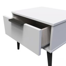 Hong Kong Ready Assembled Matt Grey 1 Drawer Small Side Table (H)410mm (W)450mm (D)395mm - thumbnail 5