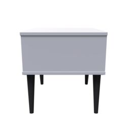 Hong Kong Ready Assembled Matt Grey 1 Drawer Small Side Table (H)410mm (W)450mm (D)395mm - thumbnail 6