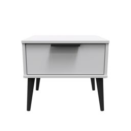 Hong Kong Ready Assembled Matt Grey 1 Drawer Small Side Table (H)410mm (W)450mm (D)395mm - thumbnail 2