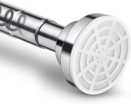 Zuvo Tension Rod For Curtain Extendable 109 To 185Cm Silver No Drill Rust Proof Shower Rod Bathroom - thumbnail 1