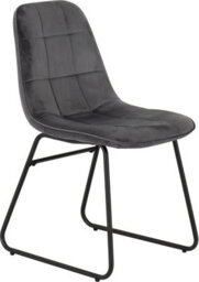 Seconique Lukas Chair Grey Dining Chair X2 Velvet Fabric Priced Per Pair - thumbnail 5