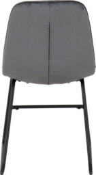 Seconique Lukas Chair Grey Dining Chair X2 Velvet Fabric Priced Per Pair - thumbnail 8