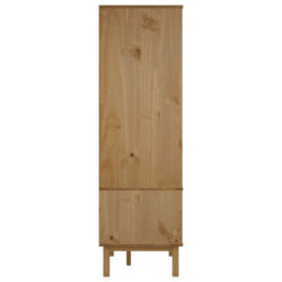 Vidaxl Wardrobe Otta Brown And White 76.5X53X172 Cm Solid Wood Pine - thumbnail 5