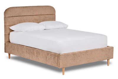 Divan Base Direct Crystal Contemporary Fabric Bed Base Only 5Ft King- Pavia Mink