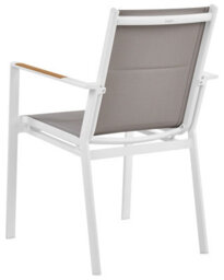 Beliani Set Of 6 Garden Chairs Busseto Metal Grey - thumbnail 6