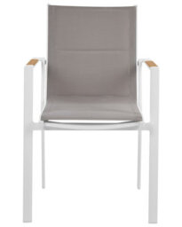 Beliani Set Of 6 Garden Chairs Busseto Metal Grey - thumbnail 5