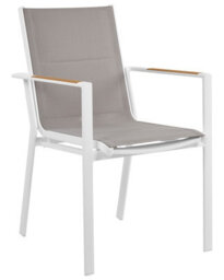 Beliani Set Of 6 Garden Chairs Busseto Metal Grey - thumbnail 4