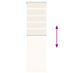 Berkfield Zebra Blind Marble Beige 45X150 Cm Fabric Width 40.9 Cm Polyester - thumbnail 5