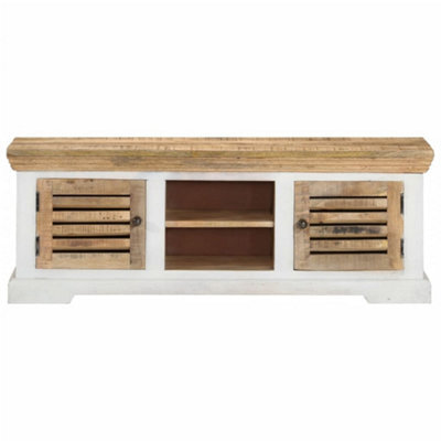 Berkfield Durable Tv Cabinet 110X30X40 Cm Solid Wood Mango - image 1