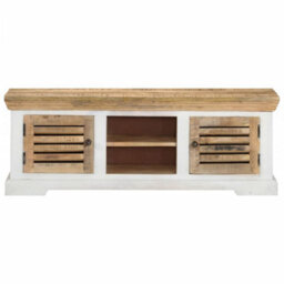 Berkfield Durable Tv Cabinet 110X30X40 Cm Solid Wood Mango - thumbnail 1