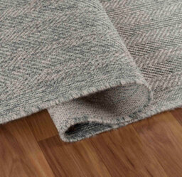 Modern Herringbone Design Outdoor-Indoor Rugs Silver 50X80 Cm - thumbnail 4