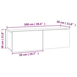 Vidaxl Tv Cabinet Concrete Grey 100X30X30 Cm Engineered Wood - thumbnail 9