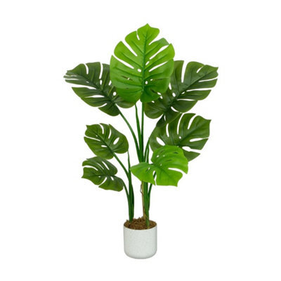 Artificial Monstera Tree W/plastic Planter And Artificial Moss For House Office 80 Cm - image 1